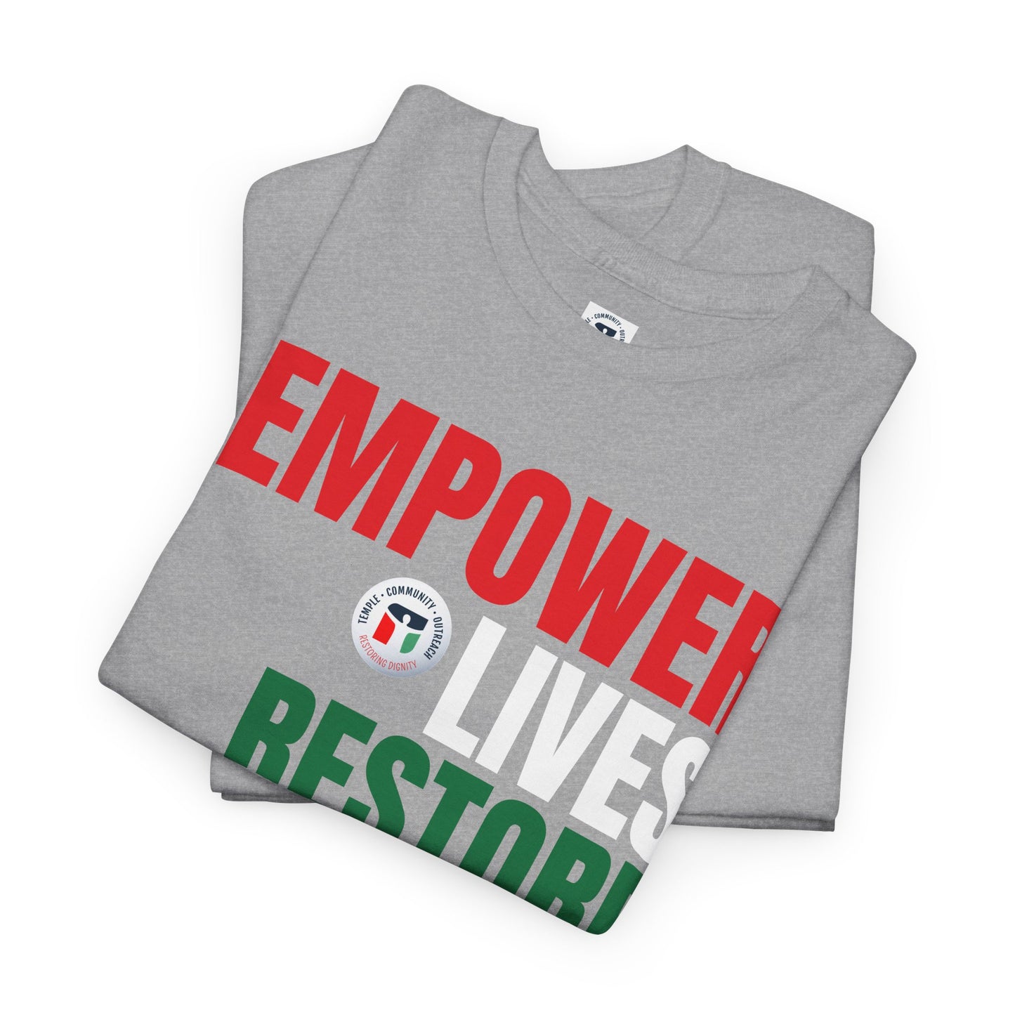 TCO Empower Message Grey Unisex Heavy Cotton Tee