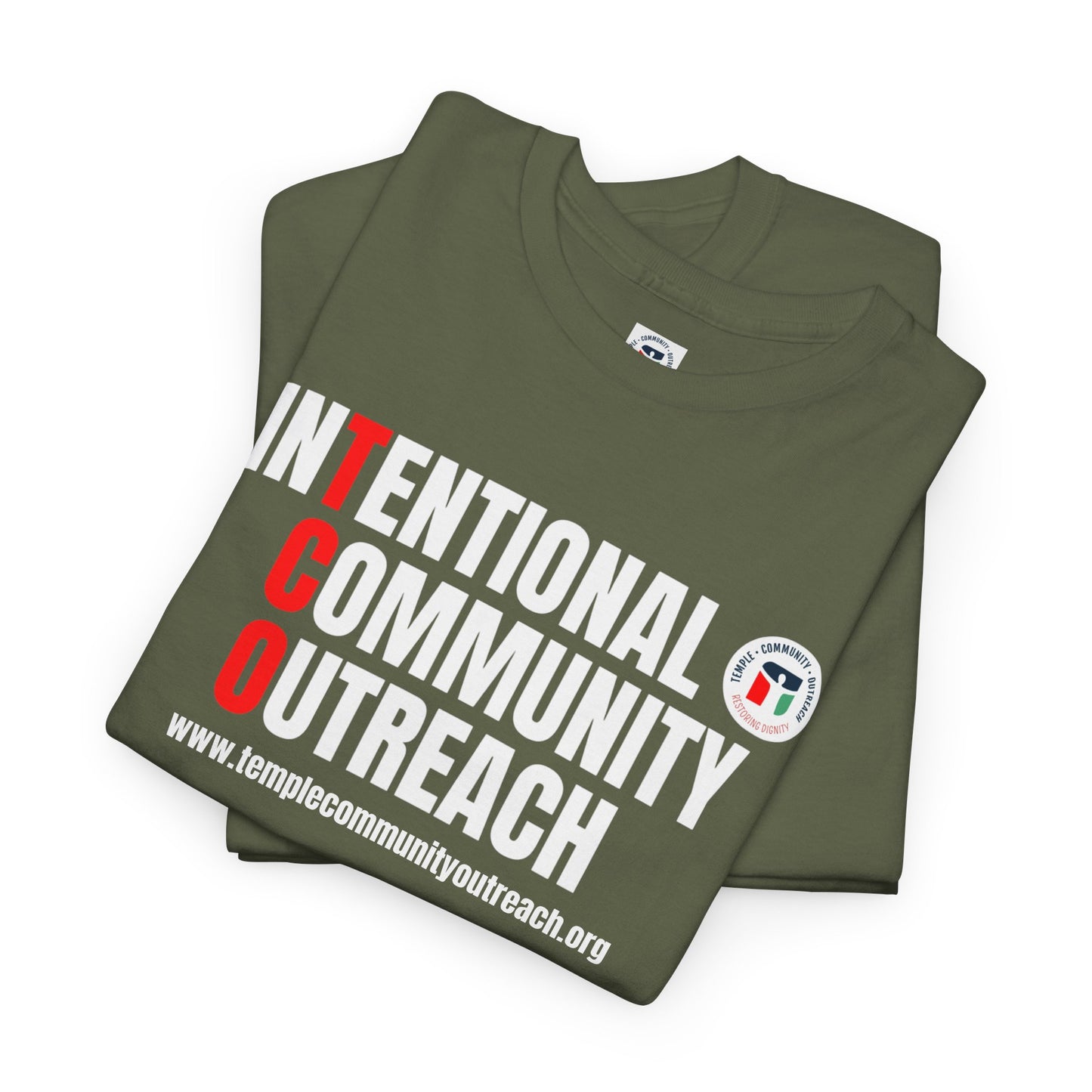 Casual Unisex Heavy Cotton Tee with Bold 'TCO' Design Intentional Community Outreach