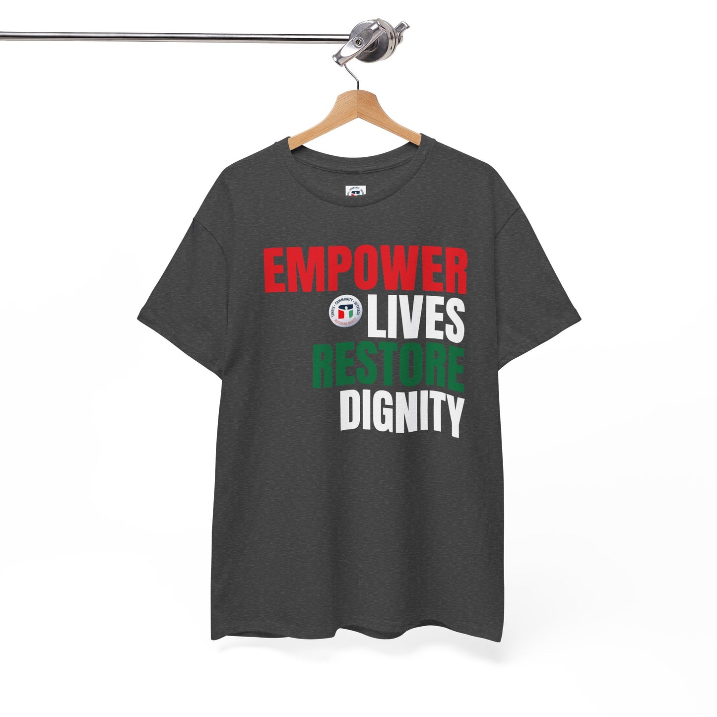 TCO Empower Message Grey Unisex Heavy Cotton Tee