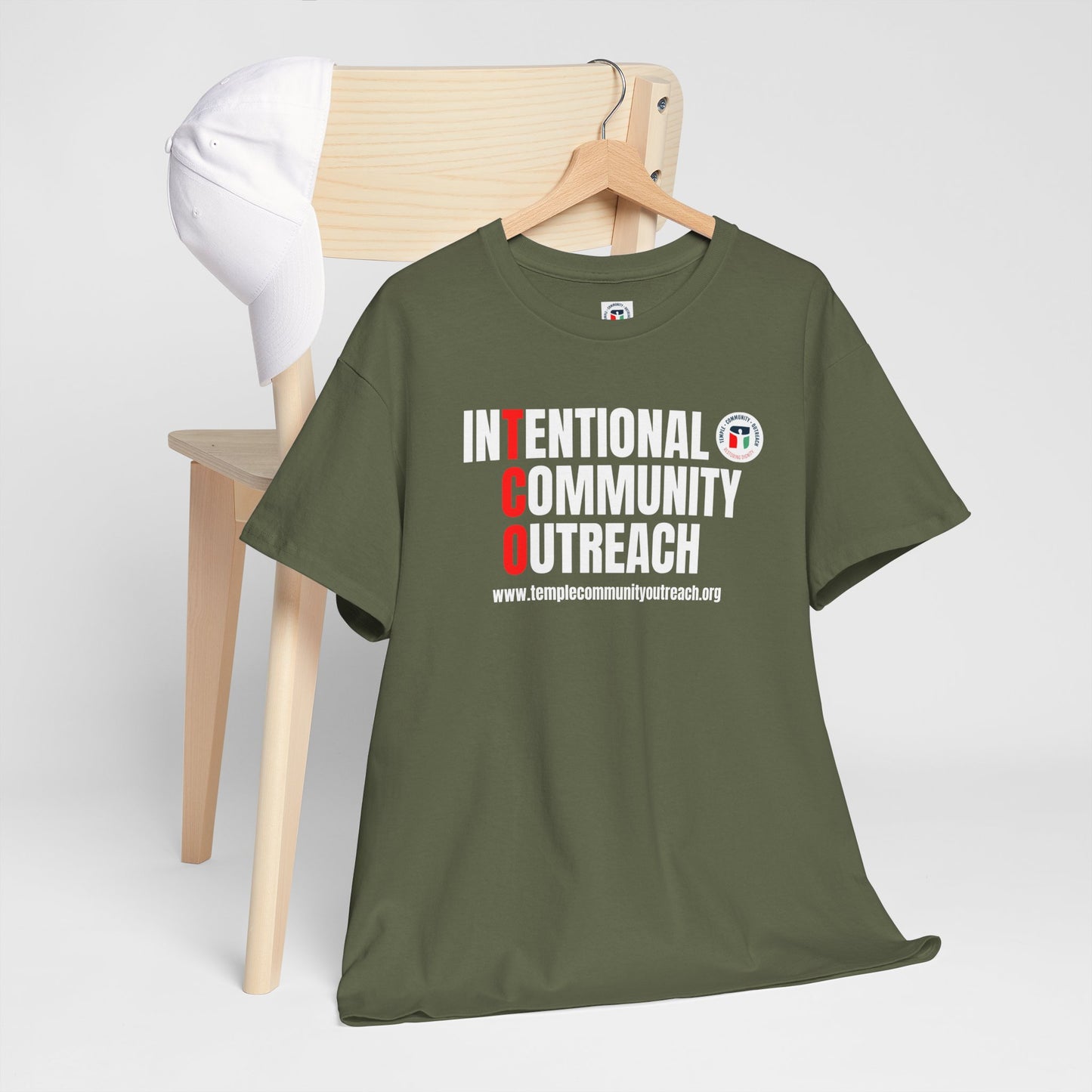 Casual Unisex Heavy Cotton Tee with Bold 'TCO' Design Intentional Community Outreach