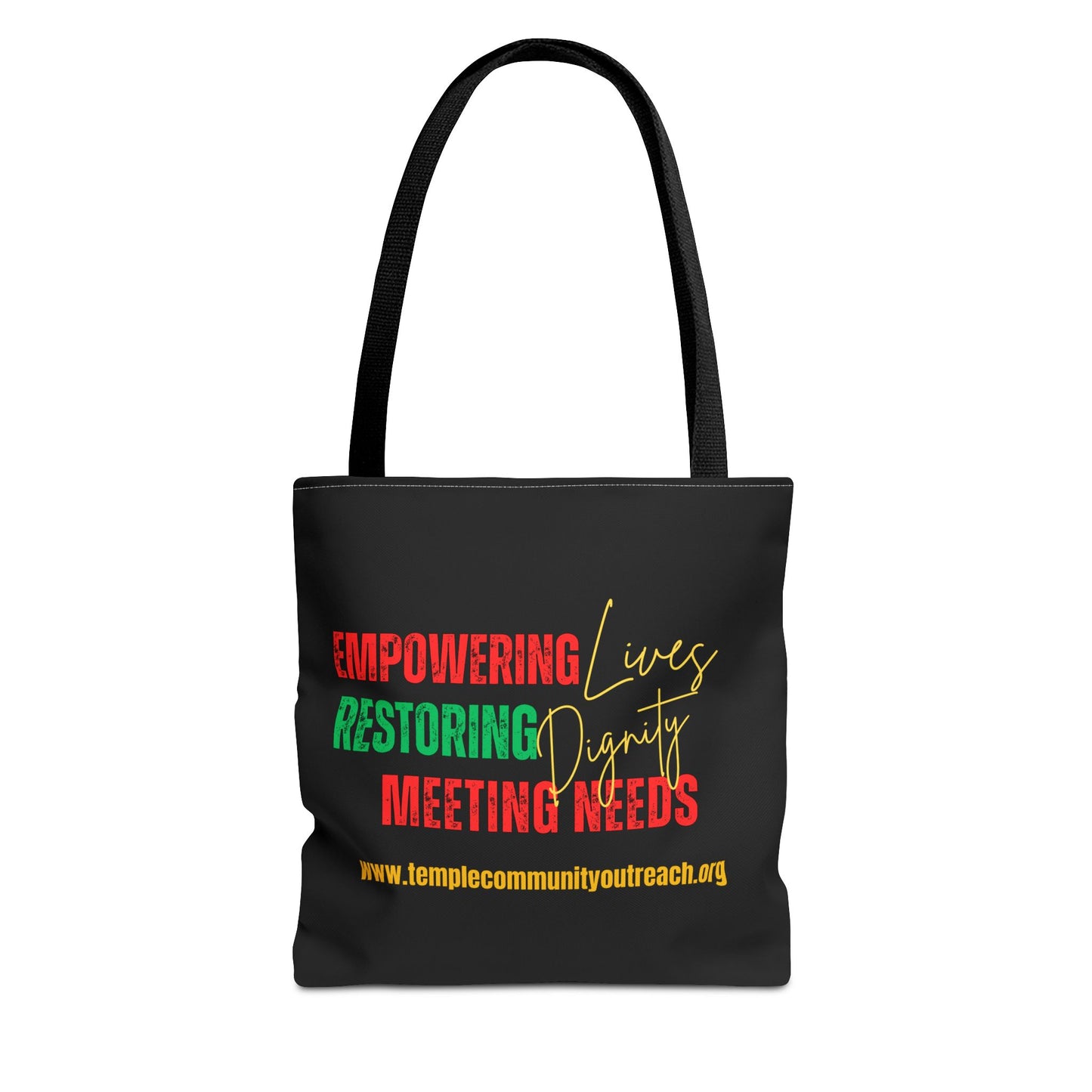 Empowering Community Tote Bag - Restore Dignity & Meet Needs