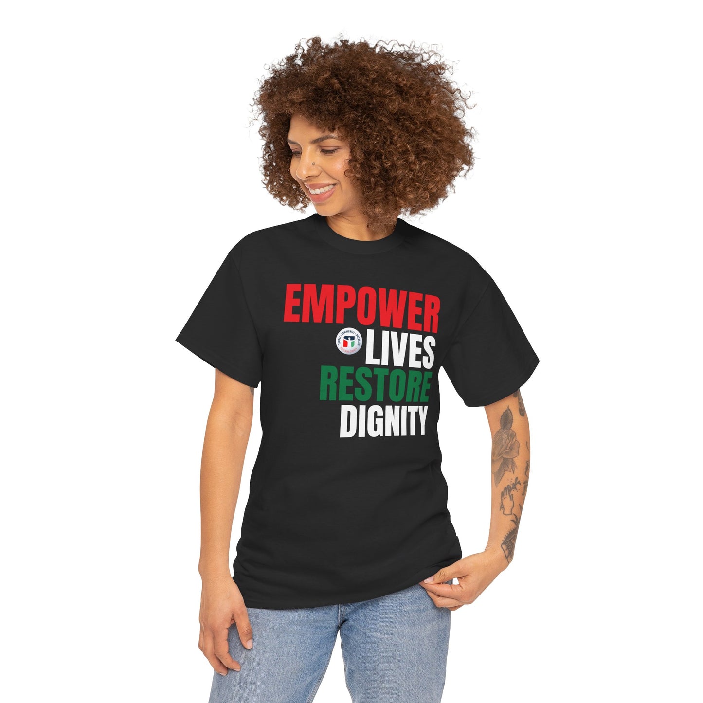 TCO Empower Message Grey Unisex Heavy Cotton Tee