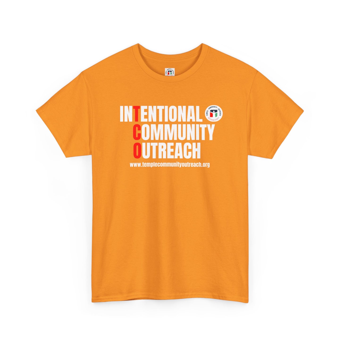 Casual Unisex Heavy Cotton Tee with Bold 'TCO' Design Intentional Community Outreach