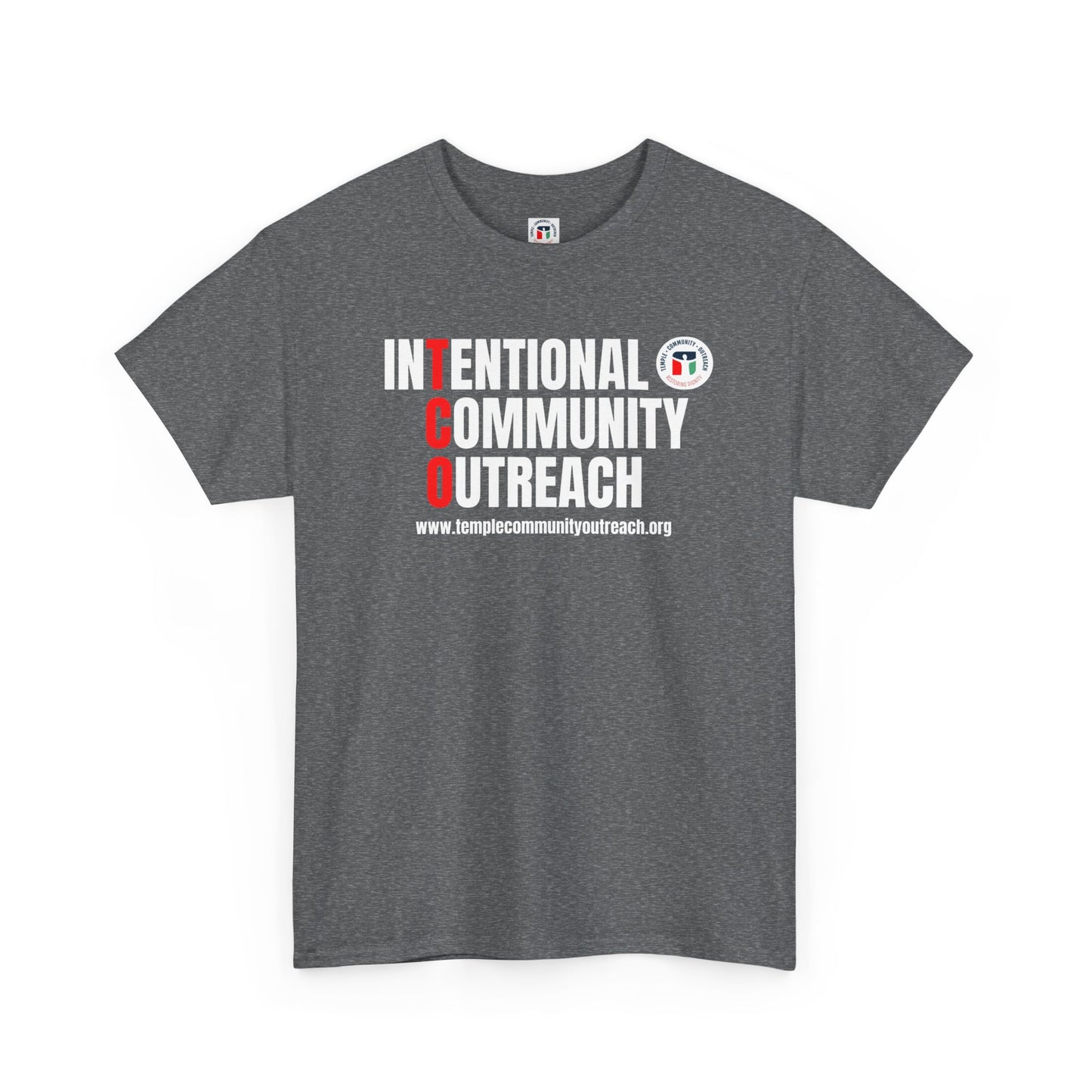 Casual Unisex Heavy Cotton Tee with Bold 'TCO' Design Intentional Community Outreach