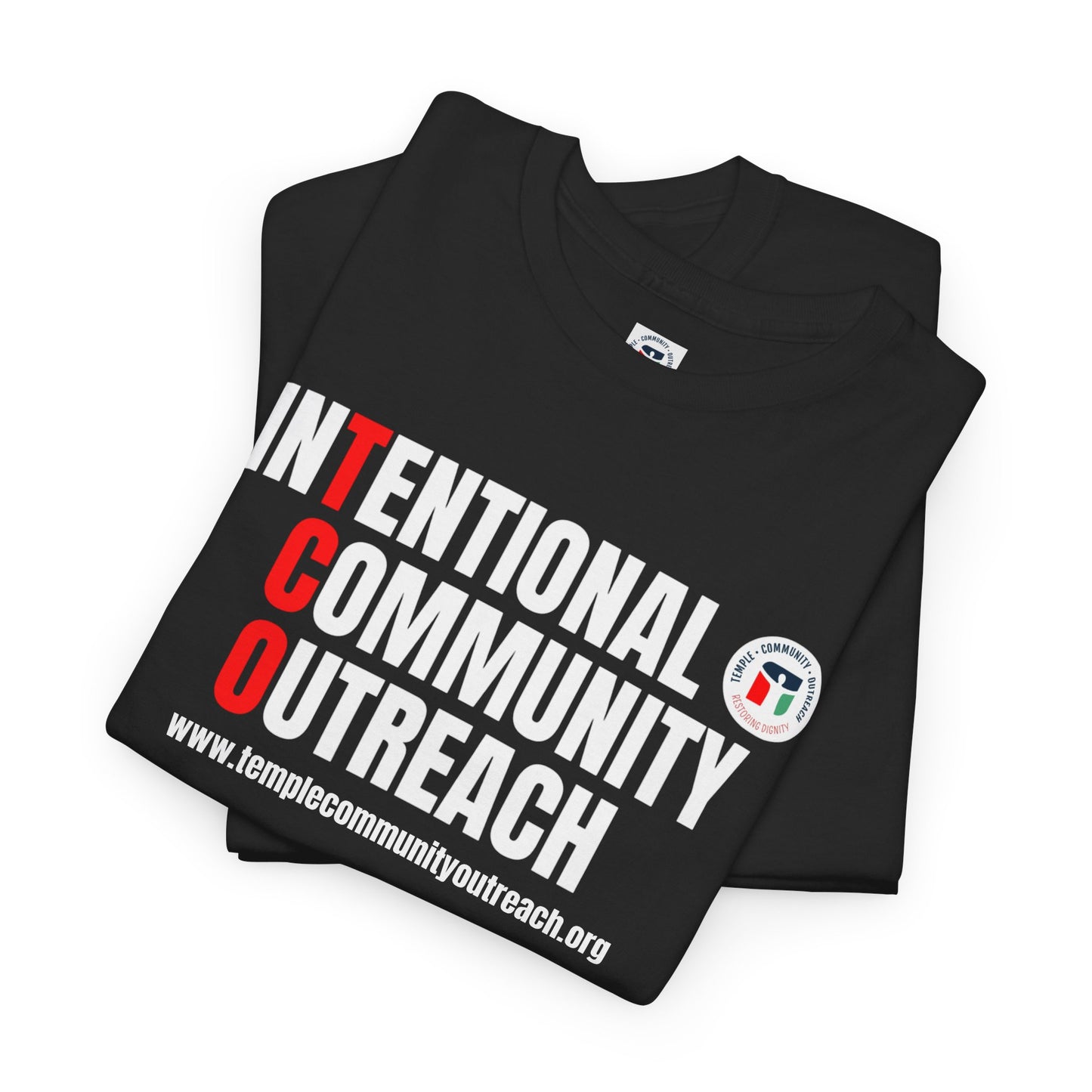 Casual Unisex Heavy Cotton Tee with Bold 'TCO' Design Intentional Community Outreach