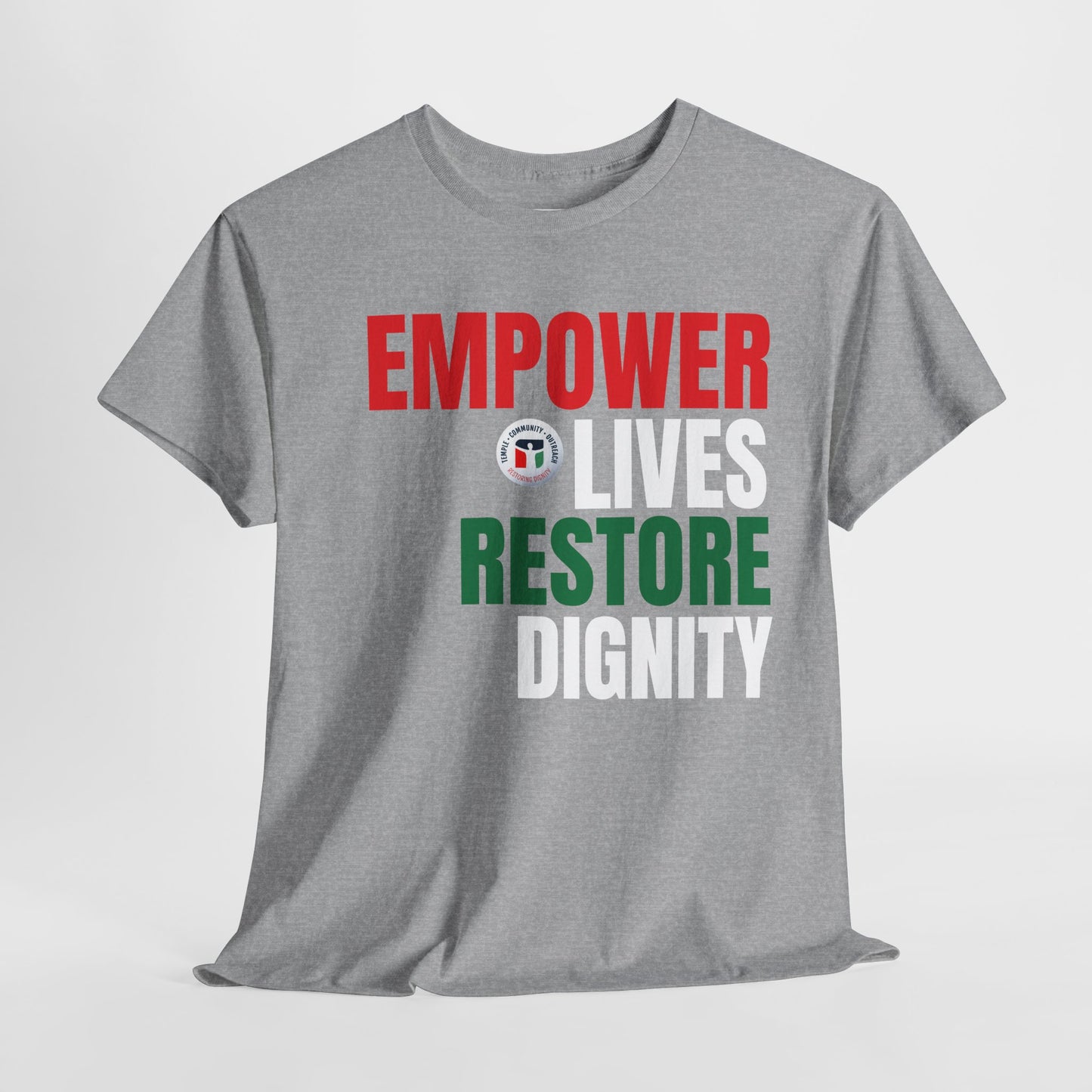 TCO Empower Message Grey Unisex Heavy Cotton Tee